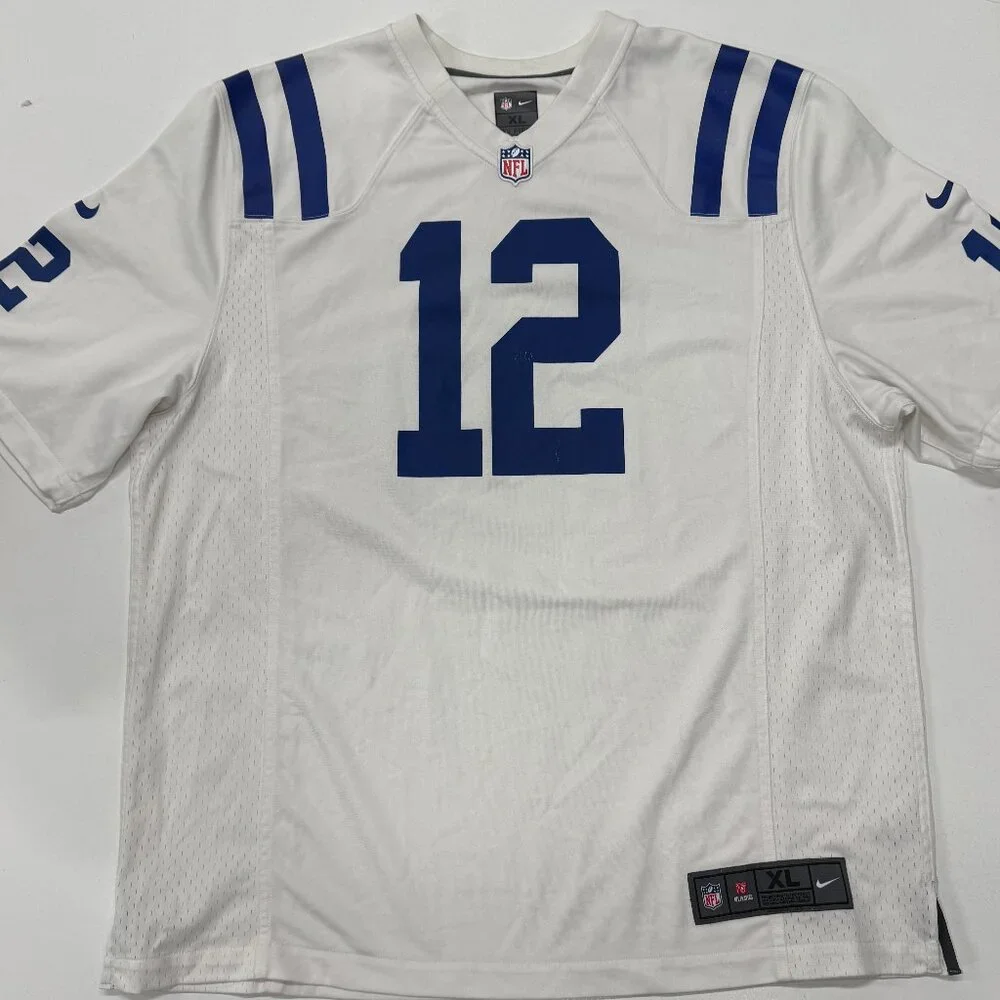 Nike Indianapolis Colts Andrew Luck Jersey Mens XL White #12‎ NFL Football